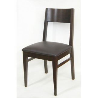 375P Walnut Commercial Restaurant Hospitality Beech wood Modern Transitional Cafe Side Chair